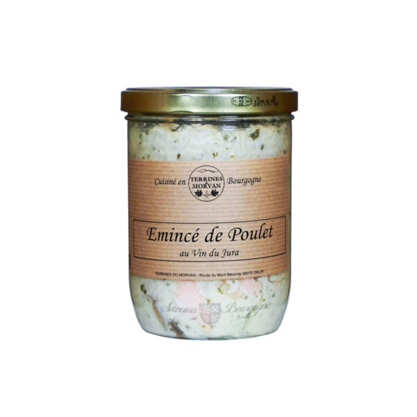Emincé de Poulet au Vin du Jura du Morvan - La Ferme de Coubert