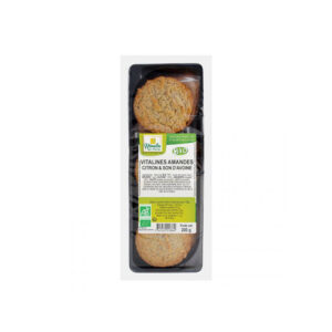 Vitalines Sablés aux Amandes, Citron et Avoine BIO Moulin des Moines - La Ferme de Coubert