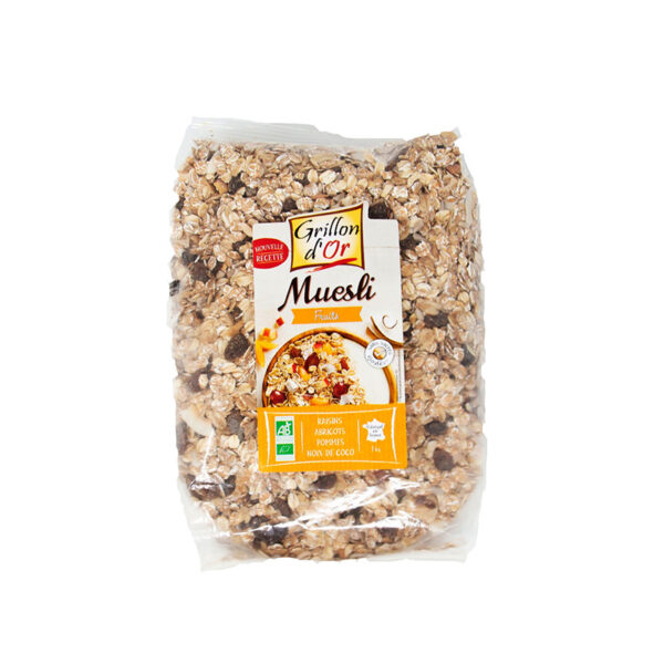 Muesli 26% de Fruits BIO Grillon d'Or - La Ferme de Coubert