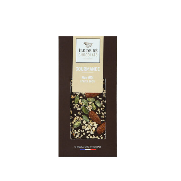 Chocolat Noir 67% Fruits Secs Ile de Ré Chocolats - La Ferme de Coubert