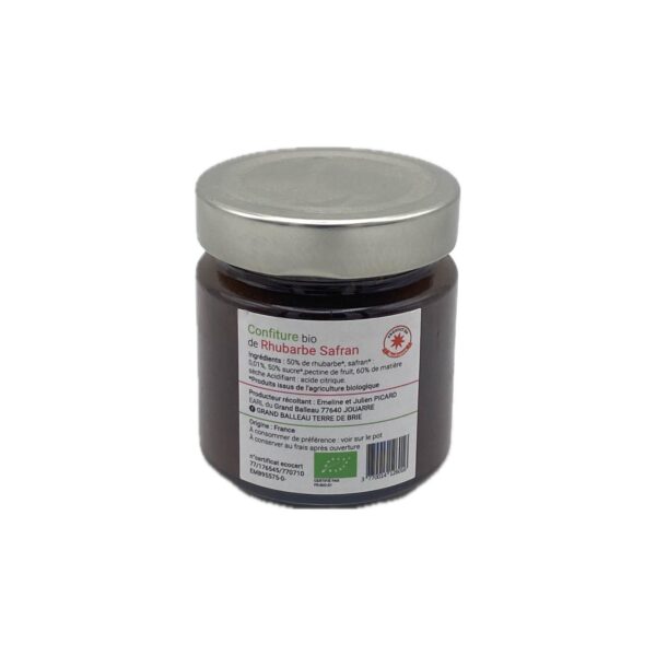 Confiture de Rhubarbe et Safran BIO – Image 2