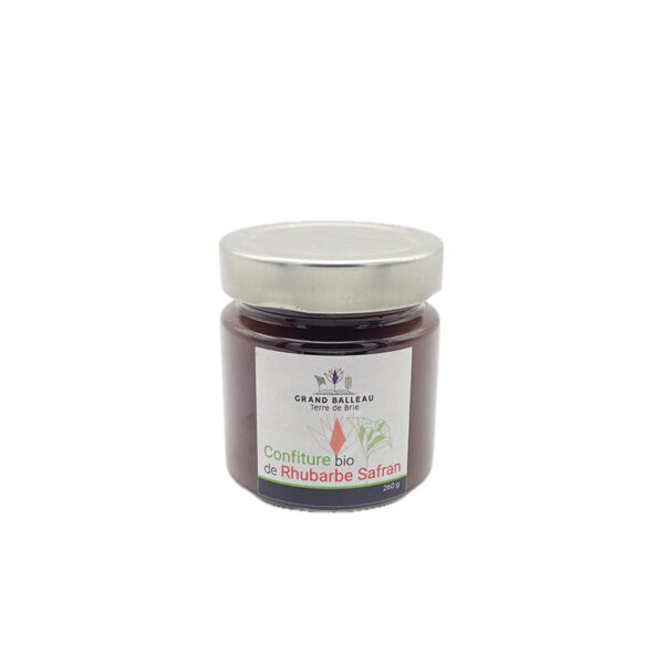 Confiture de Rhubarbe et Safran BIO Grand Balleau la Ferme de Coubert