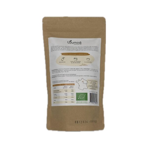 Granola Salé à la Noix de Cajou et Curry Doux BIO – Image 2