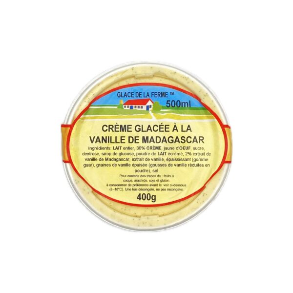 Crème Glacée à la Vanille de Madagascar Les 3 Givrées - La Ferme de Coubert